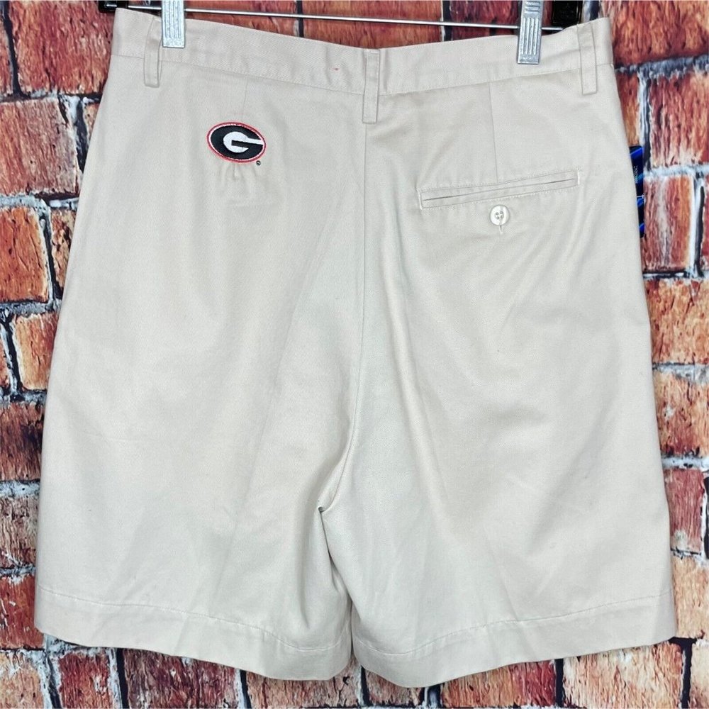 NWT Georgia Bulldogs UGA Dawgs Ashworth Golf Classic Khaki Shorts Womens Size 6